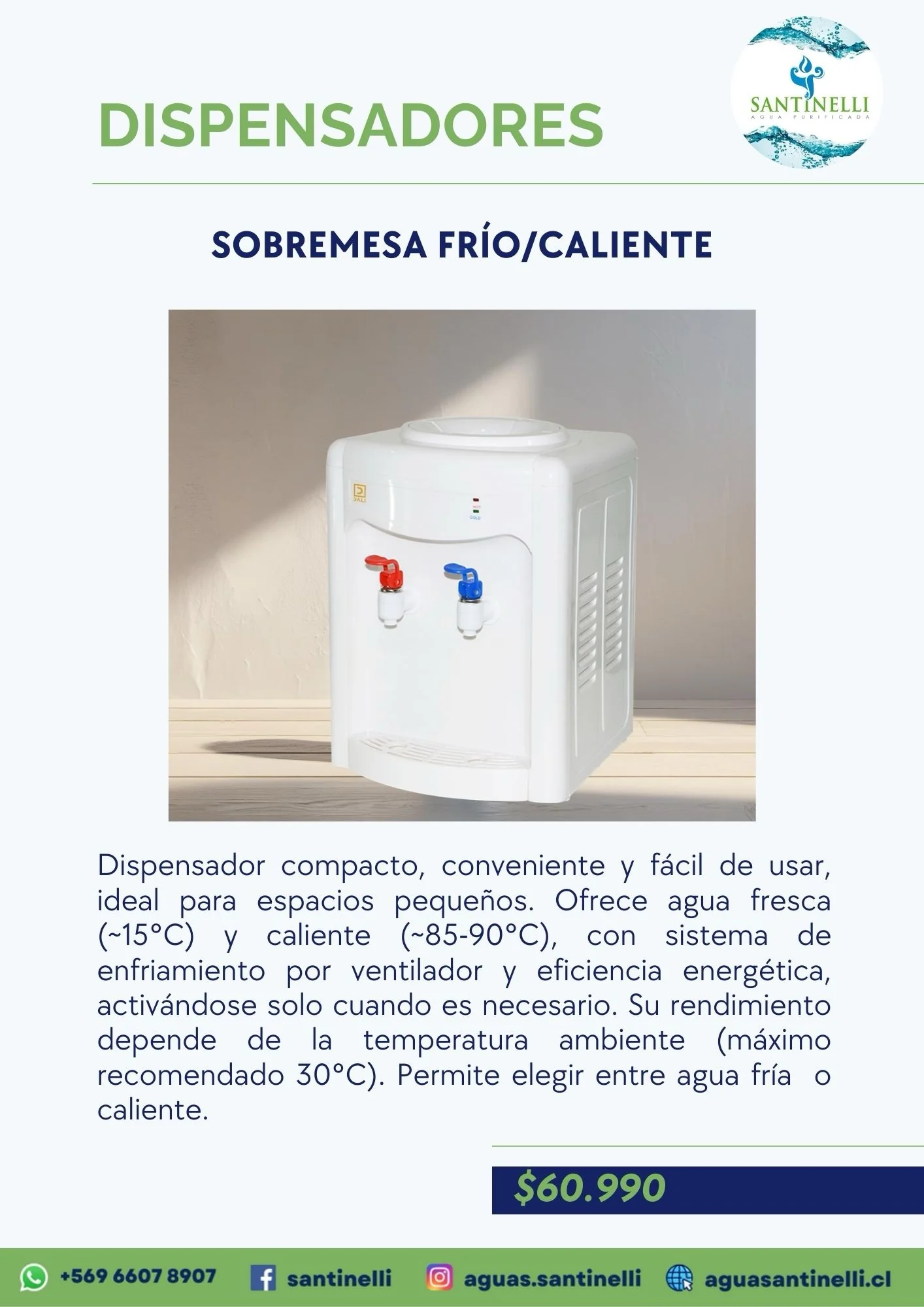 Dispensador sobremesa ventilador TB-QD F/C